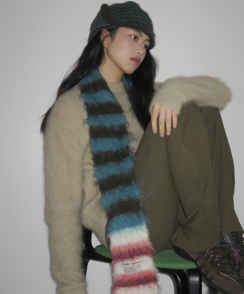 [Rockfish Weatherwear] STRIPE SHAGGY MUFFLER