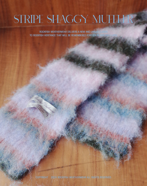 [Rockfish Weatherwear] STRIPE SHAGGY MUFFLER