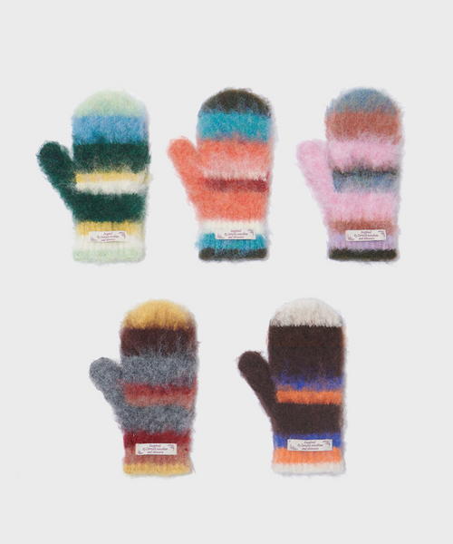 [Rockfish Weatherwear] STRIPE SHAGGY MITTENS