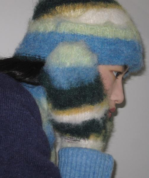 [Rockfish Weatherwear] STRIPE SHAGGY MITTENS