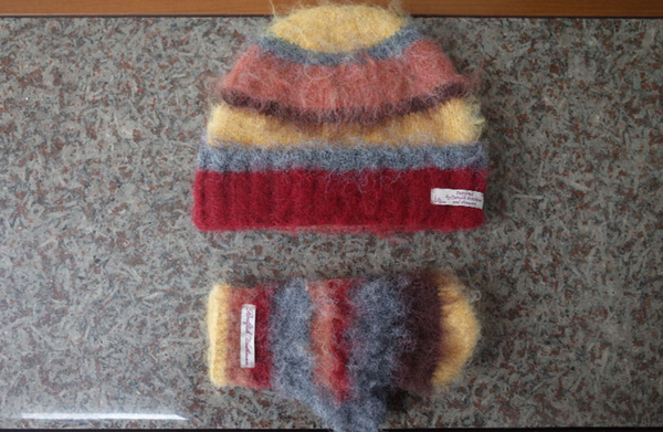 [Rockfish Weatherwear] STRIPE SHAGGY MITTENS