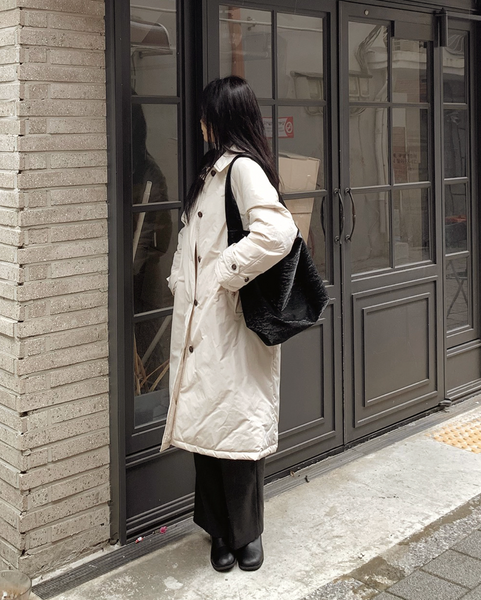 [SLOWAND] # SLOWMADE Belted Duck-Down Padded Coat