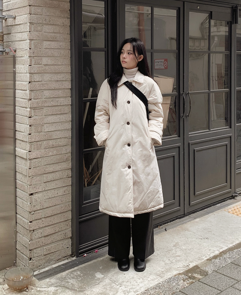 [SLOWAND] # SLOWMADE Belted Duck-Down Padded Coat