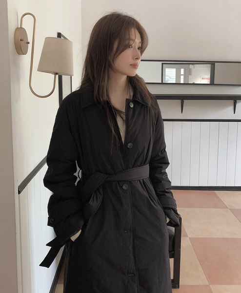 [SLOWAND] # SLOWMADE Belted Duck-Down Padded Coat