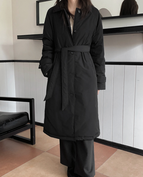 [SLOWAND] # SLOWMADE Belted Duck-Down Padded Coat