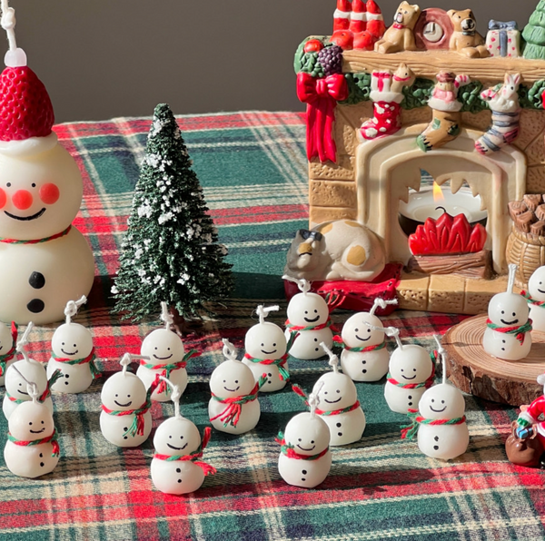 [S_Log] Super Mini Snowman Christmas Candle