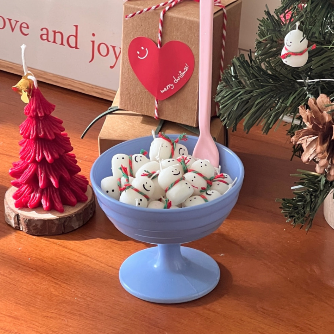 [S_Log] Super Mini Snowman Christmas Candle