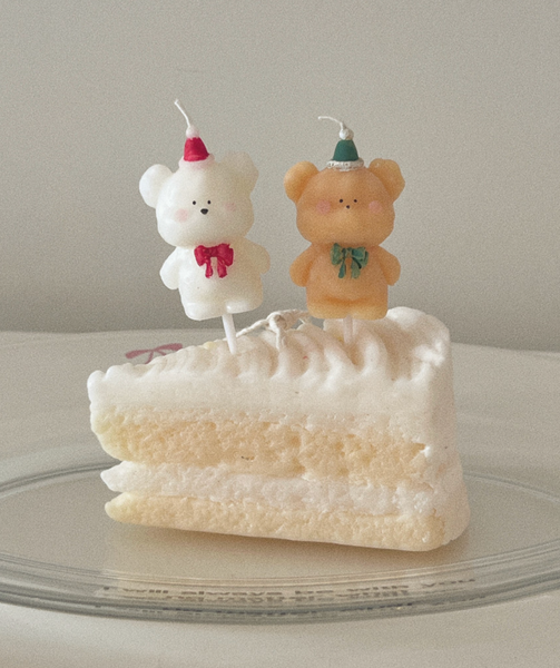 [S_Log] Christmas Bear Cake Candle