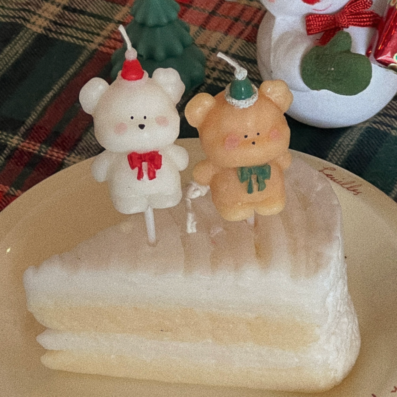 [S_Log] Christmas Bear Cake Candle