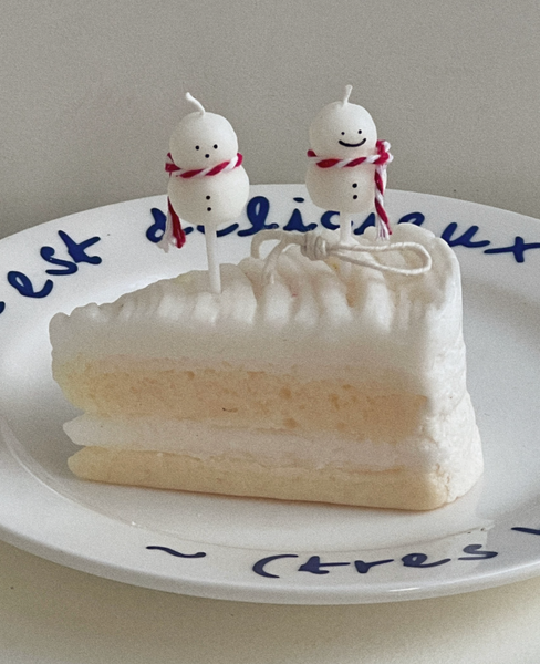 [S_Log] Mini Snowman Cake Candle