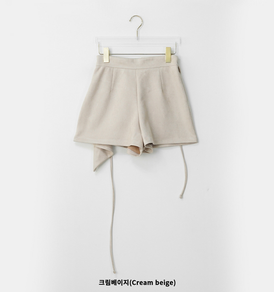 [BINARY01] Suede Wrap Skirt Pants