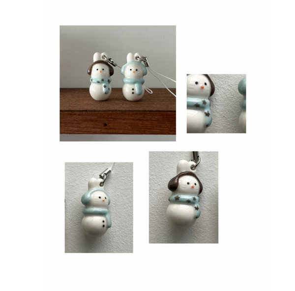 [flo.d studio] Snow Rabbit Keyring