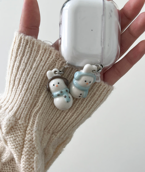 [flo.d studio] Snow Rabbit Keyring