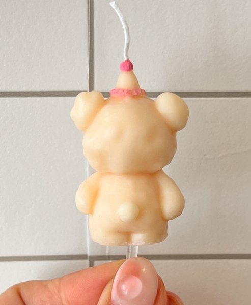 [S_Log] Party Ribbon Bear Cake Candle