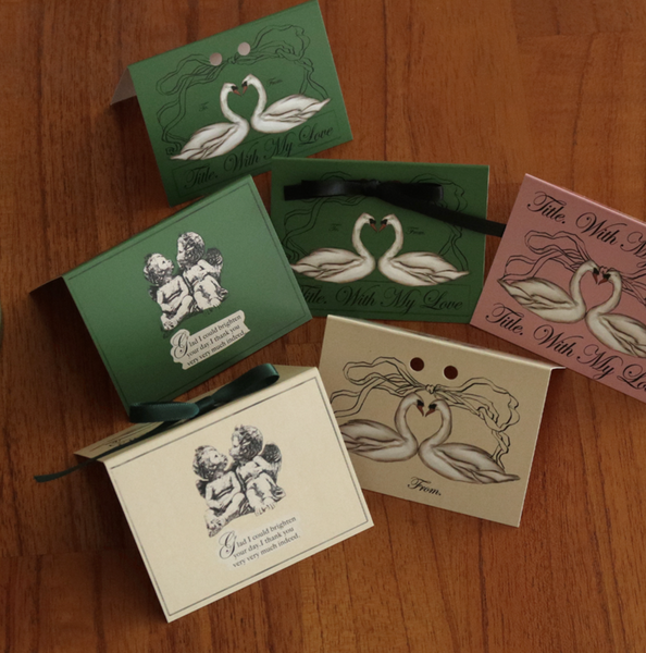 [ABIDE] Swan Vintage Header Tag (50ea)