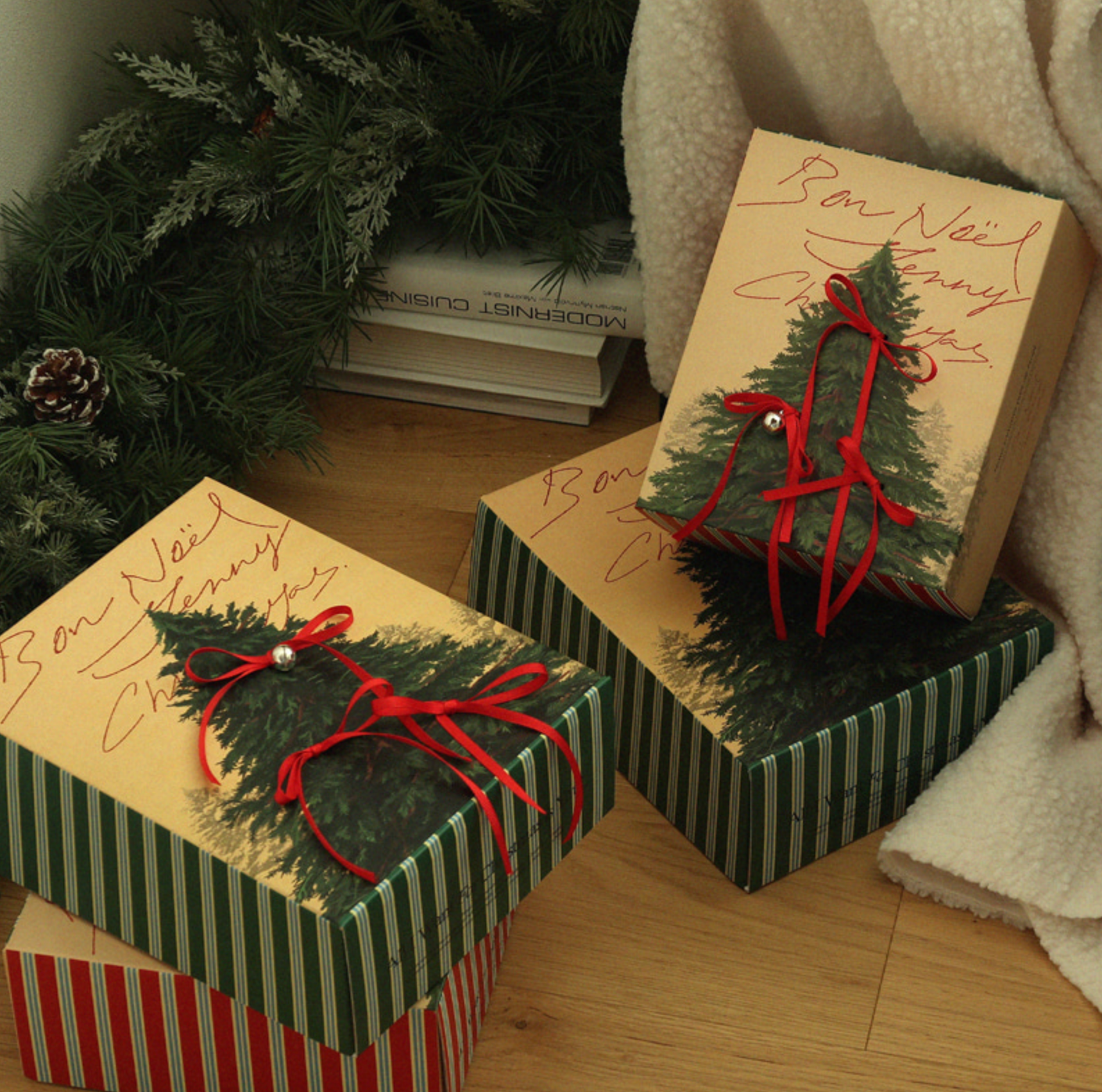 [ABIDE] Christmas Tree Ribbon Gift Box (5ea)