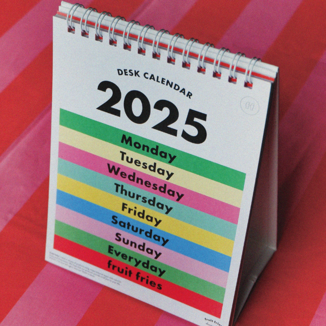 [fruit fries] 2025 Desk Calendar