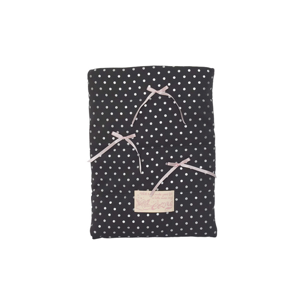 [COZING] Pillow Notebook Pouch Dot Charcoal