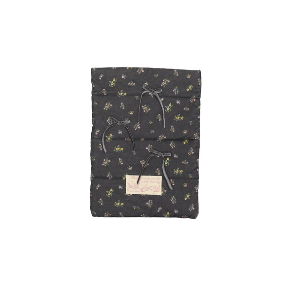 [COZING] Pillow Notebook Pouch Floral Black