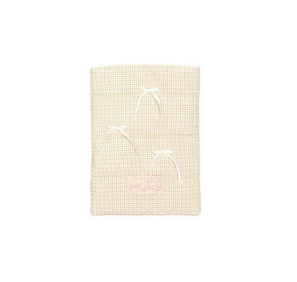 [COZING] Pillow Notebook Pouch Check Beige