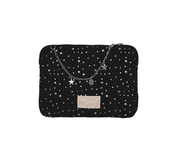 [COZING] Star Chain Notebook Pouch Black