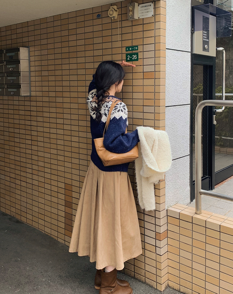 [SLOWAND] # LENTO Pebble Cracker Shoulder Bag