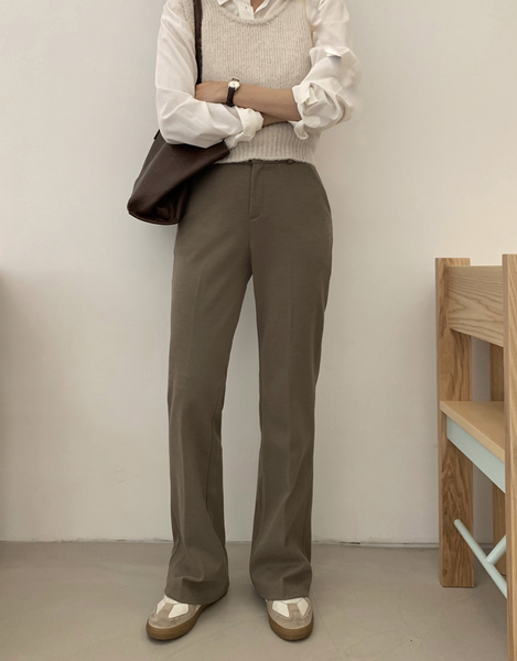 [SLOWAND] # SLOWMADE Moment Semi Bootcut Warmer Slacks