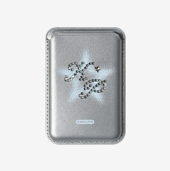 [Kim cupid] Star Cubic MagSafe Card Holder Silver Blue