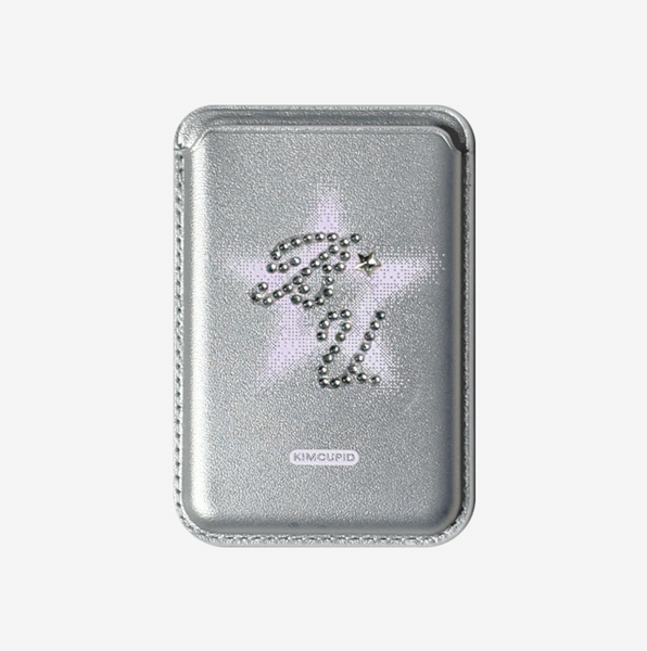 [Kim cupid] Star Cubic MagSafe Card Holder Silver Pink