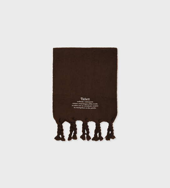 [Fallett] Oversized Story Logo Muffler Brown