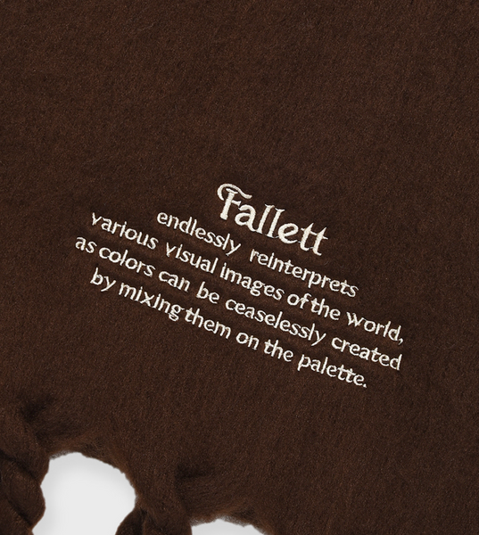 [Fallett] Oversized Story Logo Muffler Brown