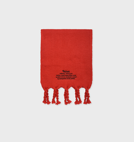 [Fallett] Oversized Story Logo Muffler Red