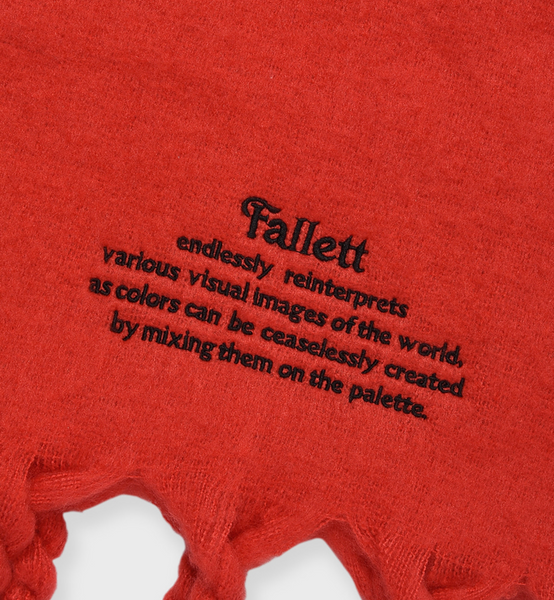 [Fallett] Oversized Story Logo Muffler Red