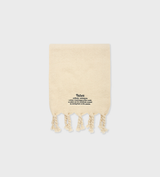 [Fallett] Oversized Story Logo Muffler Beige