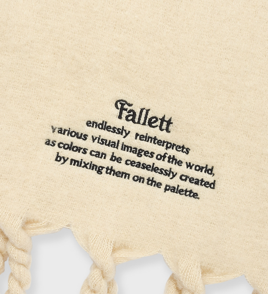 [Fallett] Oversized Story Logo Muffler Beige