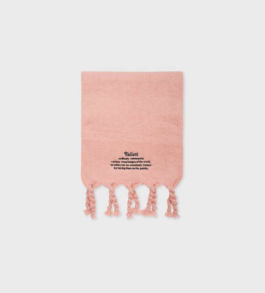 [Fallett] Oversized Story Logo Muffler Pink