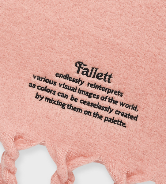 [Fallett] Oversized Story Logo Muffler Pink