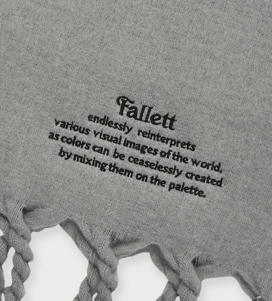 [Fallett] Oversized Story Logo Muffler Grey