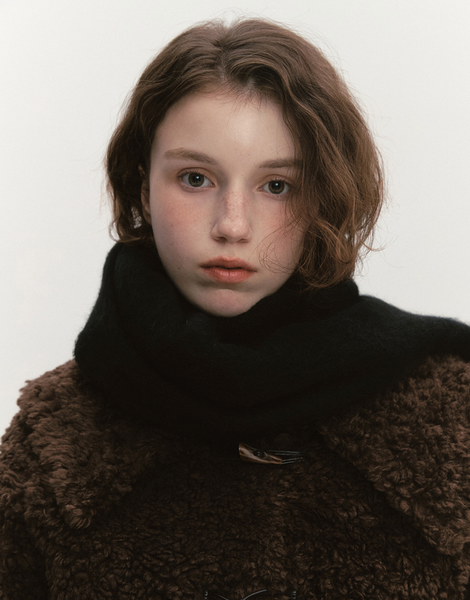 [Fallett] Oversized Story Logo Muffler Black