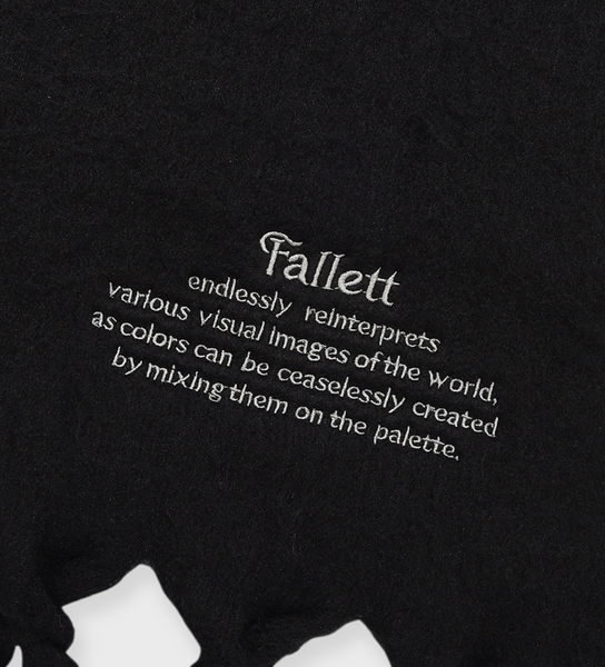 [Fallett] Oversized Story Logo Muffler Black