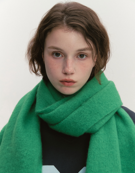 [Fallett] Oversized Story Logo Muffler Green