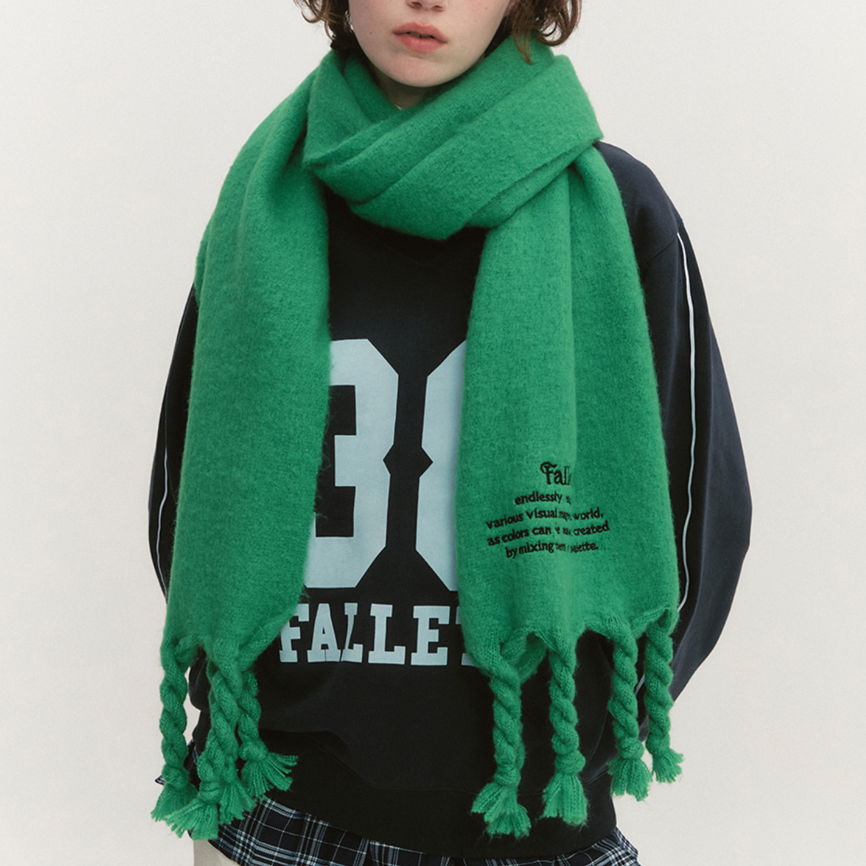 [Fallett] Oversized Story Logo Muffler Green