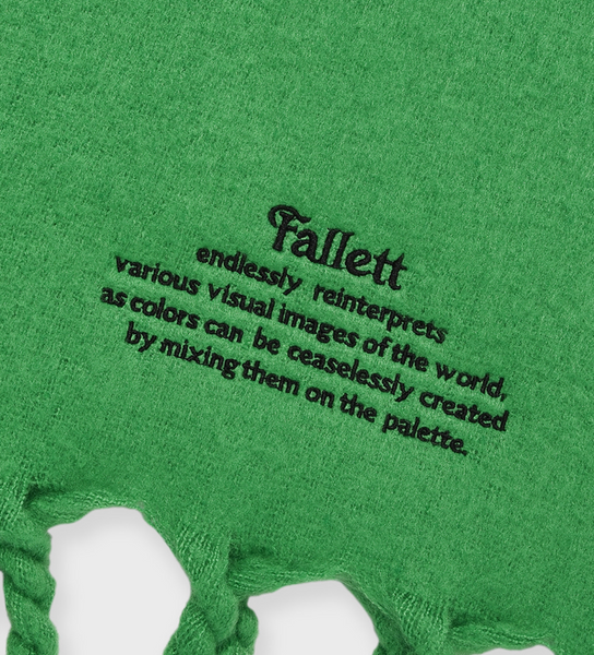 [Fallett] Oversized Story Logo Muffler Green