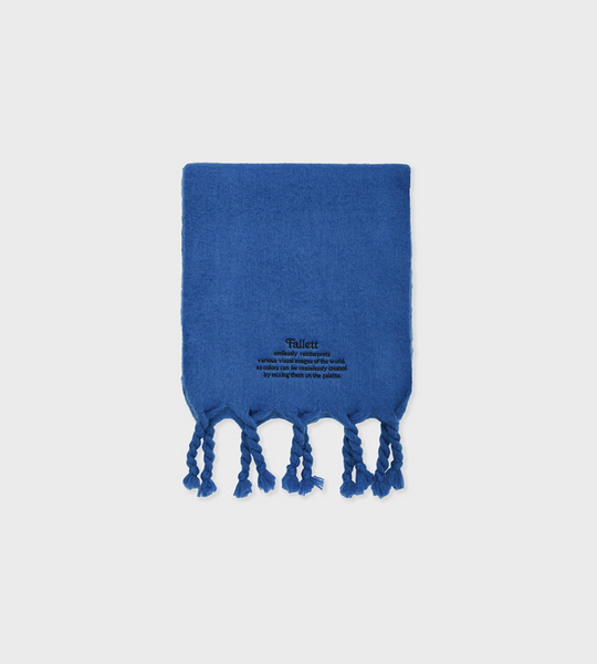 [Fallett] Oversized Story Logo Muffler Blue