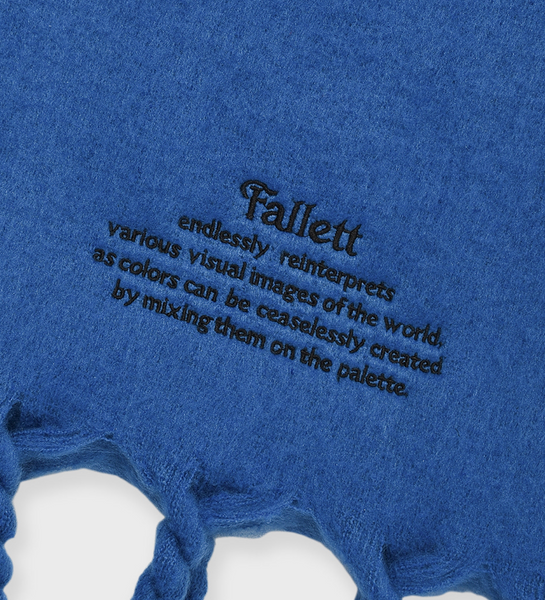 [Fallett] Oversized Story Logo Muffler Blue