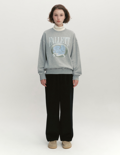 [Fallett] Vintage Rose Emblem Sweatshirt (2colours)