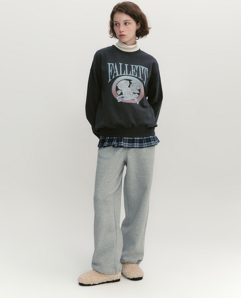 [Fallett] Vintage Rose Emblem Sweatshirt (2colours)