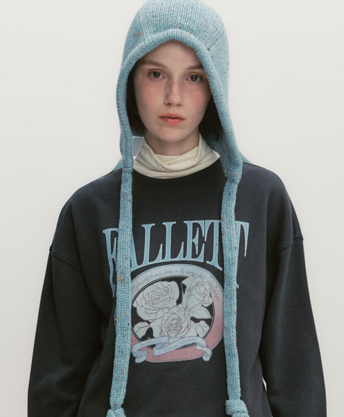 [Fallett] Vintage Rose Emblem Sweatshirt (2colours)