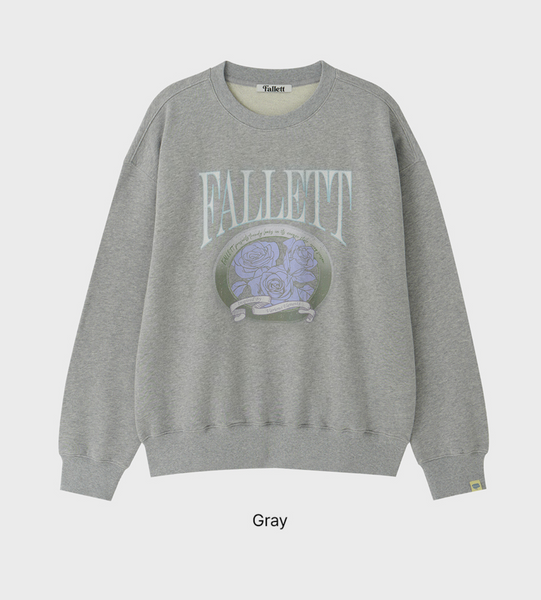 [Fallett] Vintage Rose Emblem Sweatshirt (2colours)