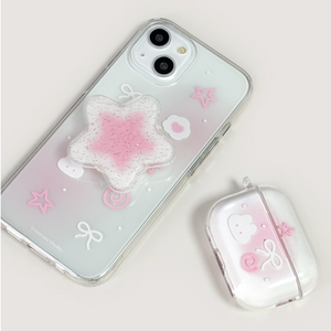 [monani studio] Rabbit Star Ribbon Jelly Hard Case